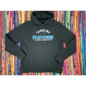 Carolina Panthers Unisex Black Hoodie Size L Large Long Sleeve Pockets Cotton Bd